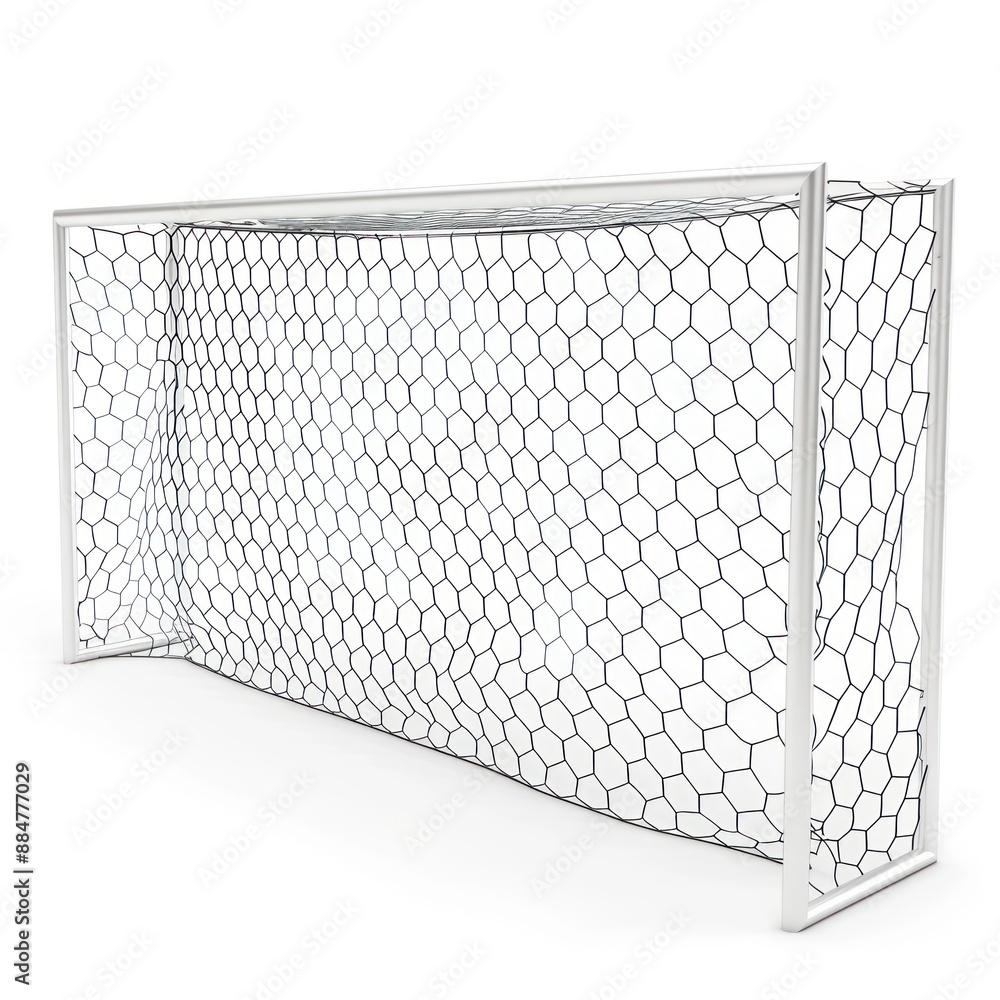 Sticker Soccer Goal Isolated On White Background