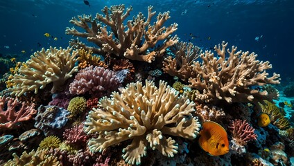 The vibrant life teeming within a bustling coral reef ecosystem ai_generated
