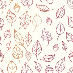 Autumn Hues: A Harvest of Hand-Drawn Leaves
