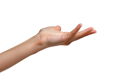 A hand is shown in a white background, with the fingers spread wide open