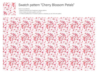 Cherry blossom petals.Swatch patterns for Adobe Illustrator. Seamless image that can be scaled to any size.