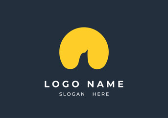 Logo Bird and Sun, Logo Minimalist, modern and simple. Editable file