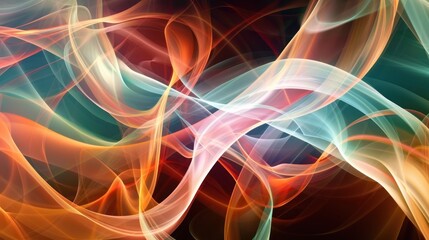 Fototapeta premium Abstract Art with Wavy Lines