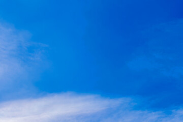 Panorama of cloud clear sky background for summer vacation concept at ocean and summer sea water with sunlight of beautiful cloudy sky.
