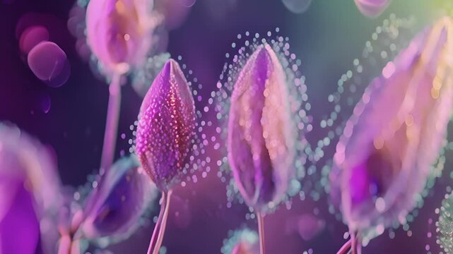 A detailed view of apical meristem cells in a plant bud primed to develop into new leaves or flowers.