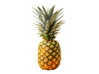 Fototapeta premium A close-up photo of a ripe pineapple with a clean white background