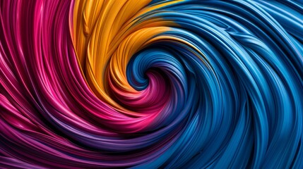 Obraz premium Abstract swirling pattern in blue, purple, and yellow.