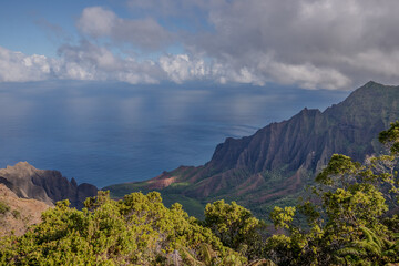 Na Pali Coast Overlook From Waimea Canyon State Park