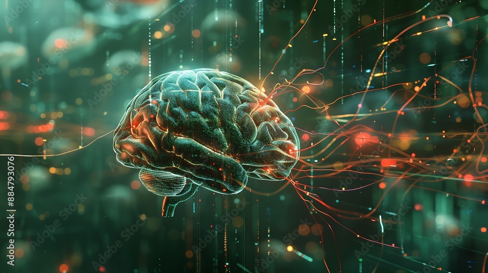 Poster neural network transfer function, showing a direct brain-computer