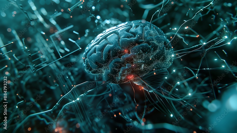 Poster neural network transfer function, showing a direct brain-computer