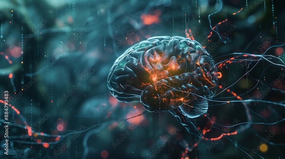Poster neural network transfer function, showing a direct brain-computer