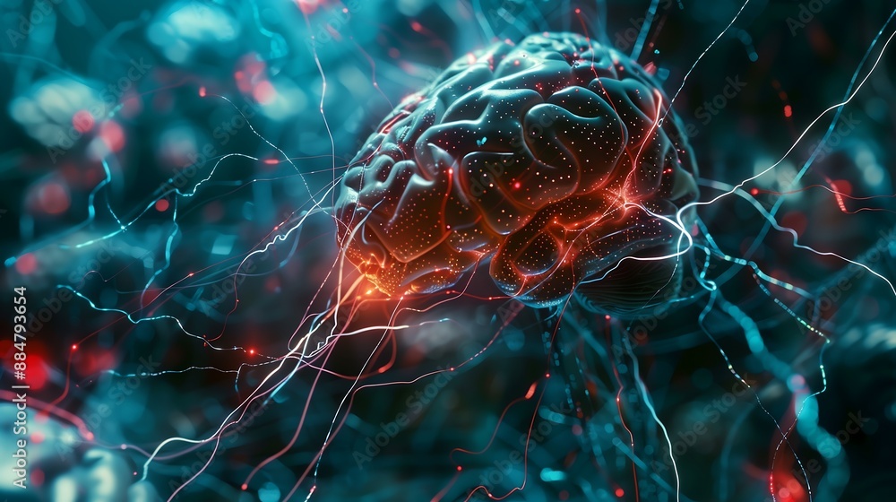 Poster neural network transfer function, showing a direct brain-computer
