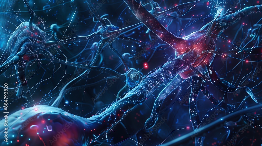 Poster neural network transfer function, showing a direct brain-computer