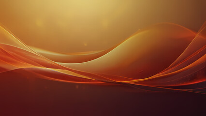 Fototapeta premium Abstract light background with soft, flowing waves of Red and Orange light