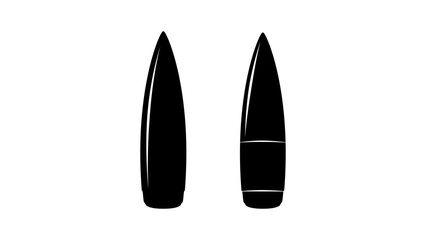 flying part of a bullet, black isolated silhouette