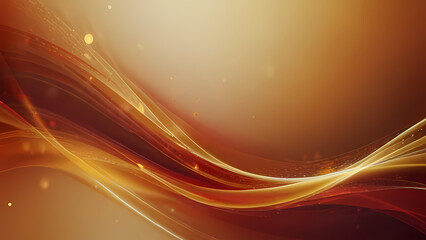Fototapeta premium Abstract light background with soft, flowing waves of Red and Orange light