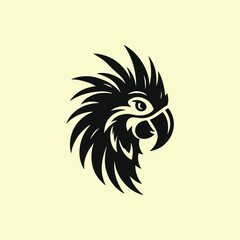 Spix’s Macaw parrot silhouette illustration art