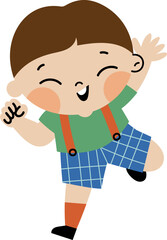 Cute boy chracter illustration vector