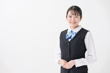 制服を着たビジネス女性