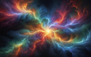 Fototapeta premium visualization of fractal waves