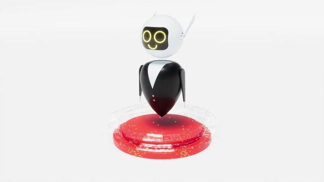 3D chat bot assistant help AI able to loop endless 4k