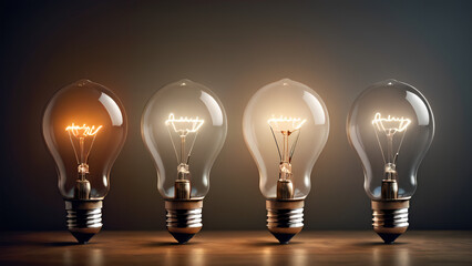 Creative light bulb Think different creative idea concept brainstorming