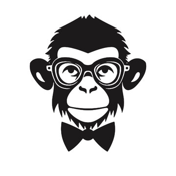 recommend clip art: monkey in suit silhouette