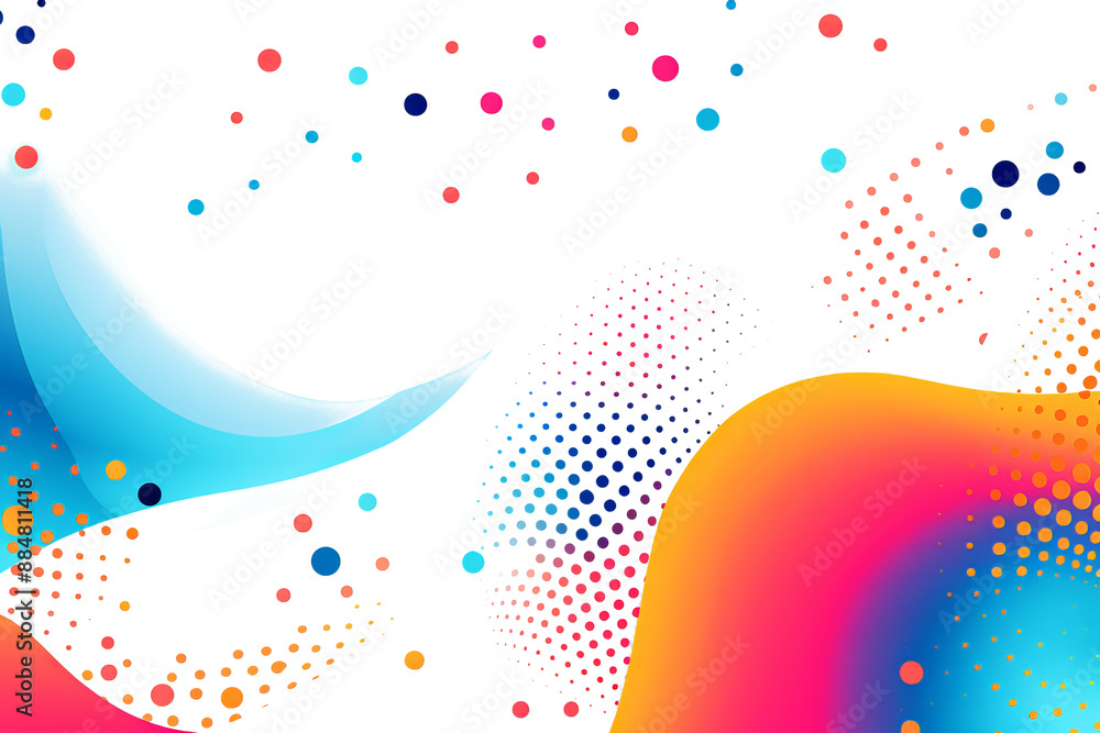 Aufkleber abstract halftone wave dotted background with futuristic twisted grunge pattern and dot circles – ve