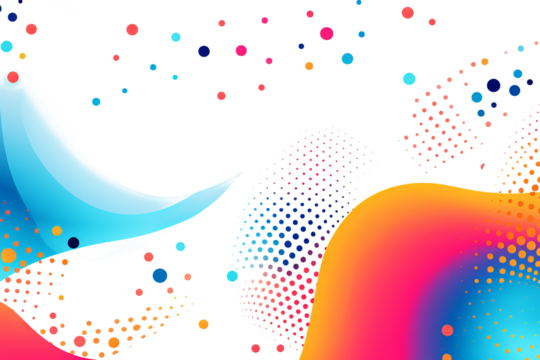 Abstract halftone wave dotted background with futuristic twisted grunge pattern and dot circles – vector modern optical pop art texture for posters, business cards, covers, labels mock-up, stickers la
