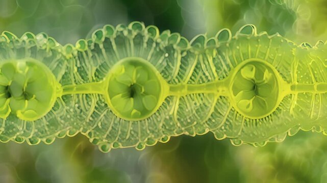 A birdseye view of the top of a plant shoot revealing the dense and regenerative apical meristem cells.
