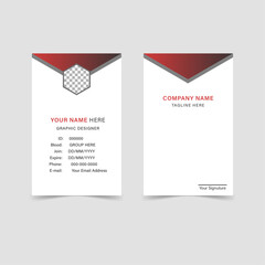 Simple and minimal corporate id card templete