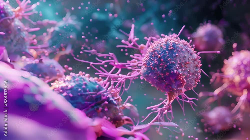 Poster even at a microscopic scale the dynamic nature of the immune response can be seen in this image of a
