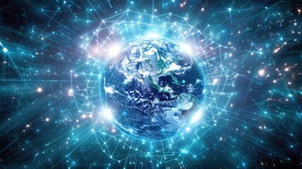 Obraz premium Internet life concept with symbolic imagery and high detail.