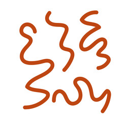 Brown neutral squiggly lines vectors