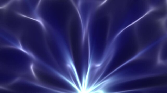 Seamless loop background with shiny blue silk pattern and bright light spreading around. Elegant screensaver for luxury event, celebration, music performance or business presentation. Looped 4K 60 fps