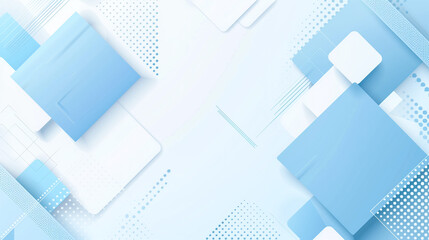Modern abstract design with blue and white elements, geometric and minimalistic