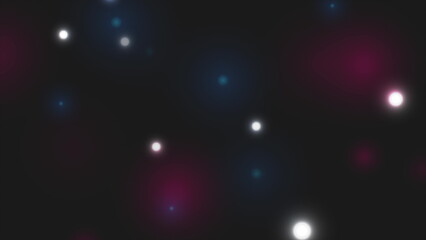 Blue ultraviolet glowing bokeh lights abstract background