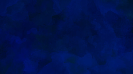 Dark Navy Blue Watercolor Background. Deep Blue Watercolor Texture. Abstract Grunge Texture Background. Watercolor Wash Aqua Painted Texture Close Up, Grungy Design.