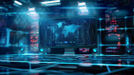 Illustration illustrating a cyber security concept with an authentication screen on a computer ensuring access to confidential business data emphasizing secure authentication methods 