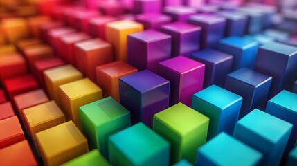 Obraz premium Colorful Blocks Abstract Design