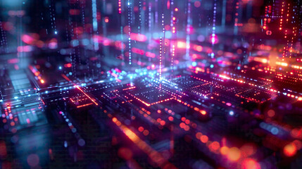 Obraz premium Network firewall represented by a glowing holographic barrier futuristic technology cyber security photorealistic ultra-detailed dramatic lighting super resolution 