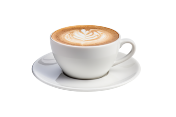 High-resolution coffee cup PNG with transparent background ideal for digital design projects, cafeteria branding, menu templates, and morning beverage illustrations
