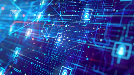 Fototapeta premium Visual depiction of a firewall and internet security concept symbolizing secured access to user personal data information emphasizing cybersecurity protection 