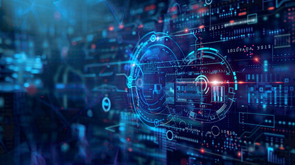 Obraz premium Visual depiction of cybersecurity measures including antivirus alerts firewall protection and technology safeguards. 