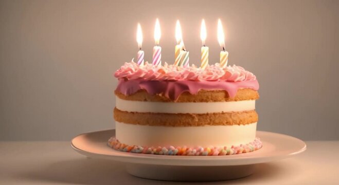 birthday cake with candle