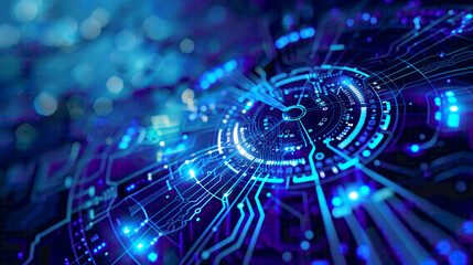 Fototapeta premium Website design and cyber security technologies by programmers focusing on social world protection in cyberspacewith intricate network elements 