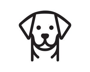 Minimalist Line Art Dog Vector Illustration. Minimal Outline Dog Logo