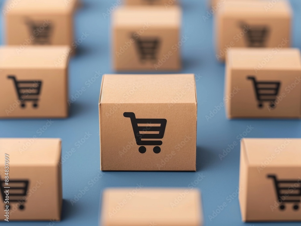 Poster high purchase volume retail event on web platform with copy space, boosting sales, covering objects 