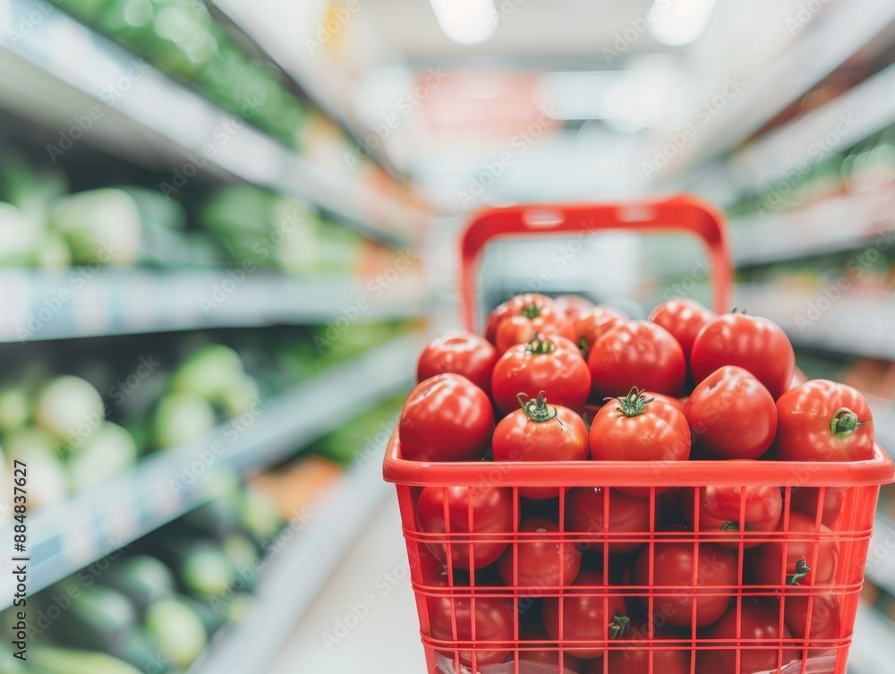 Poster internet marketplace retailer offering food item discounts with copy space, covering all objects, de
