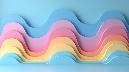 Abstract Colorful Waves Background